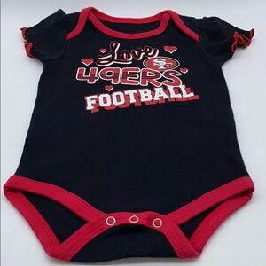 Love San Francisco 49ers Football NFL Team Infant Girls Bodysuit 12 Months